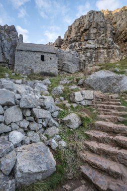 Manzara resim St Govan'ın Chapel Pemnrokeshire c çarpıcı