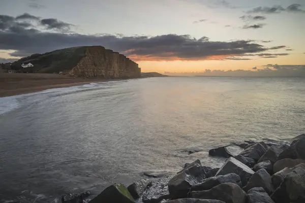 Όμορφη ζωντανή πολύωρη έκθεση sunrise εικόνα του τοπίου της Δύσης — Φωτογραφία Αρχείου