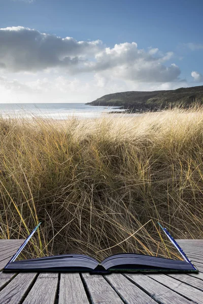 Prachtige landschap foto van zoetwater West beach met zand dun — Stockfoto