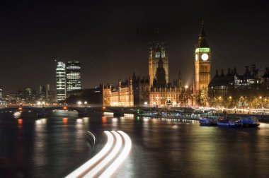 Gece seyir vasıl Londra manzarası güzel manzara resmi