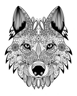Kurt baş zentangle