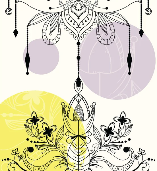 Zentangle ornamental lotus flower — Stock Vector