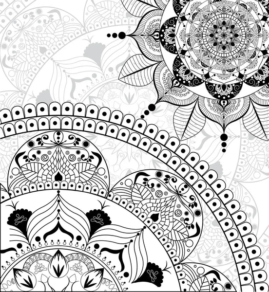 Fondo mandala de Zentangle Vector de stock