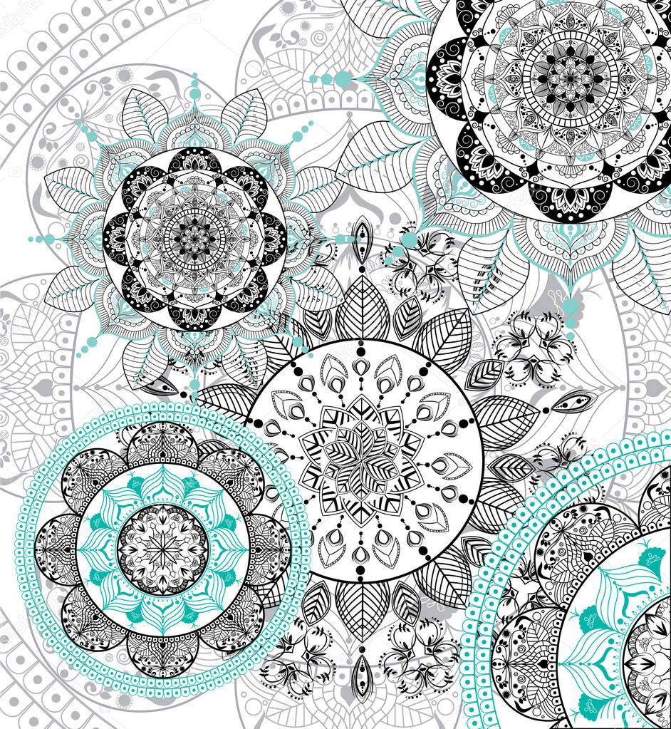 Zentangle mandala background