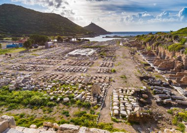 Türkiye 'nin Datca yarımadasındaki antik Knidos kalıntıları