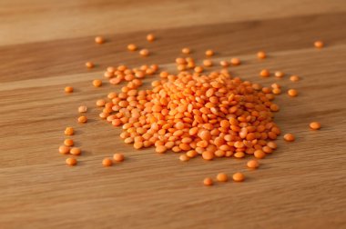 Mercimek kırmızı renk ahşap tablo