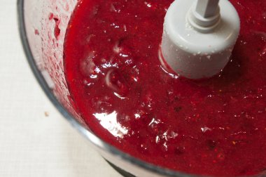 Kızılcık blender ile şeker Üstten Görünüm