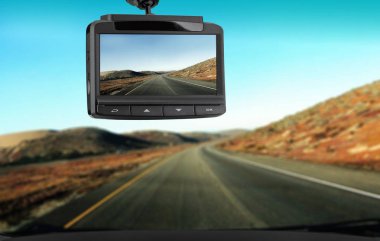 Car video recorder. clipart