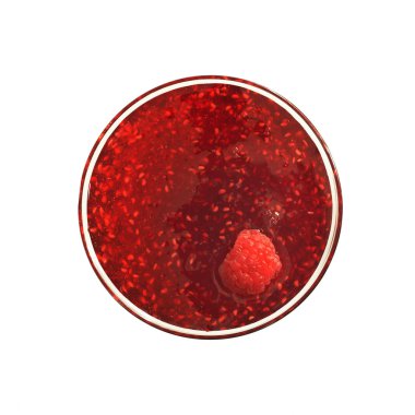 Ahududu reçeli beyaz zemin üzerine