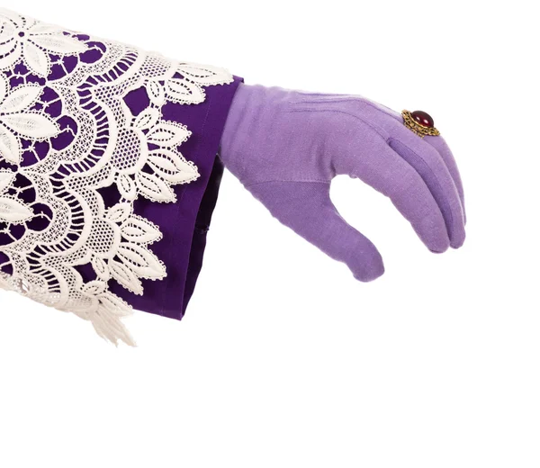 Hand of Sinterklaas reaching for something — Stock Photo, Image