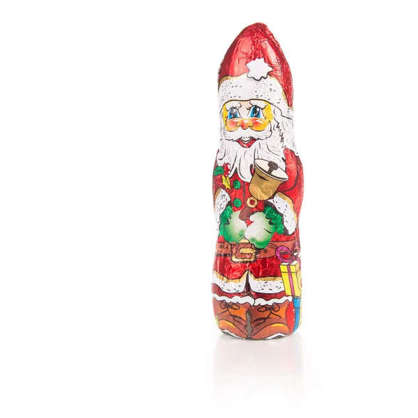 Santa Claus chocolate figure  xmas decoration — Stock Photo, Image