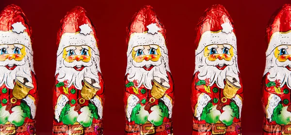 Santa chocolade figuur — Stockfoto