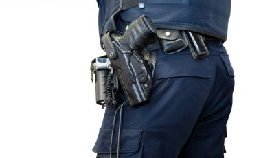 Polis erkek silah kemeri izole ile