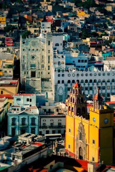 멕시코 도시 과나후아토의 도시 경관 로열티 프리 스톡 사진