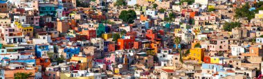 Meksika 'nın renkli şehir manzarası Guanajuato Mexico