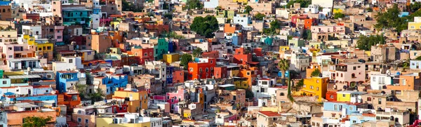 Colorful cityscape of mexican city Guanajuato Mexico Stock Photo