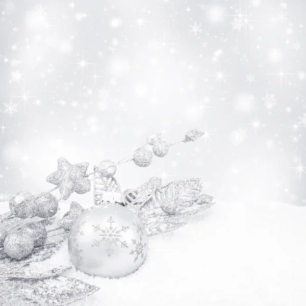 Bokeh ışıklı dekoratif Noel arka plan — Stok fotoğraf