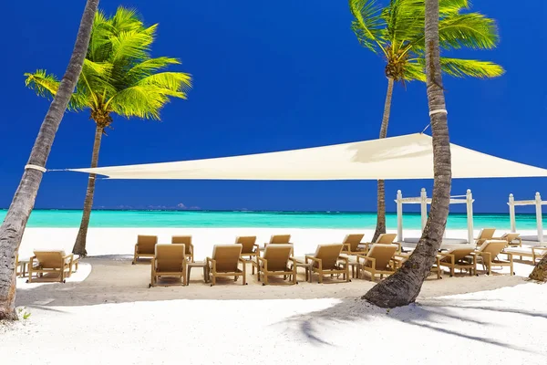 Krásné bílé písčité pláže Luxusní Resort Cap Cana, Domi — Stock fotografie