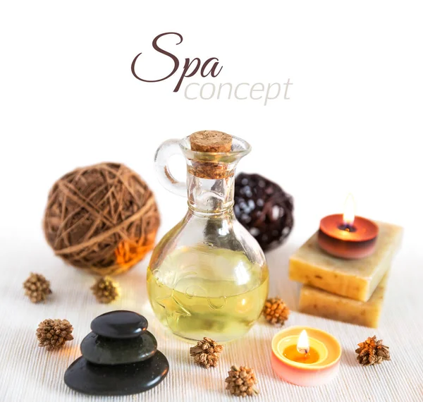 Concept de spa sur fond blanc — Photo