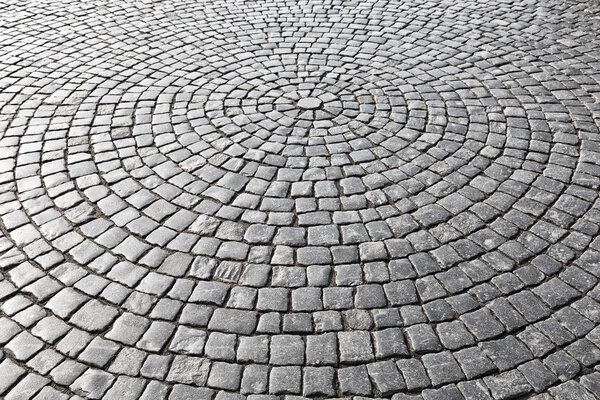 Vintage stone street road pavement 