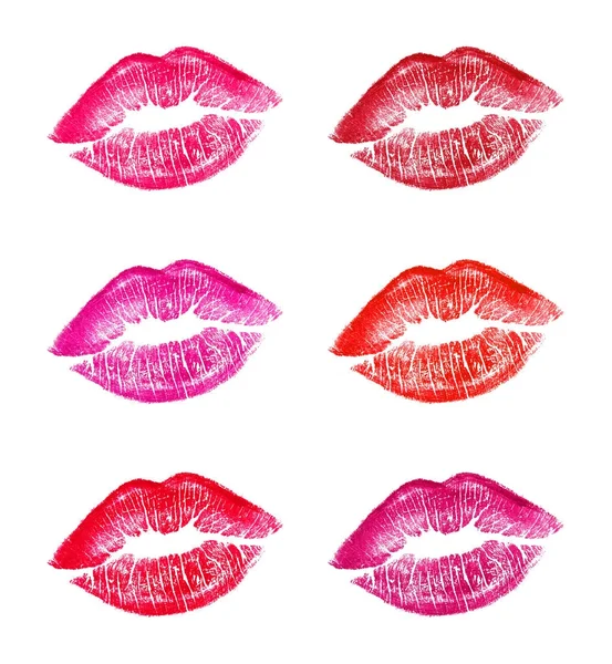 Lábios vermelhos bonitas — Fotografia de Stock