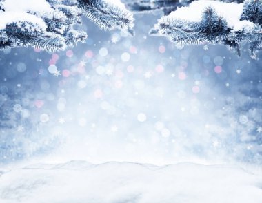 Bokeh ışıklandırmalı Noel arkaplanı.