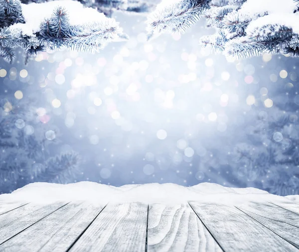 Jul bakgrund med bokeh lampor. — Stockfoto