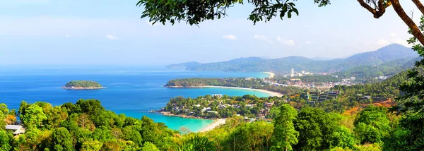 Panorama de viajes vacaciones de verano concepto de fondo . — Foto de Stock