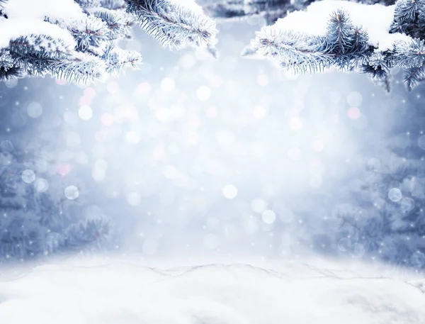Kerstmis achtergrond met bokeh lichten. — Stockfoto