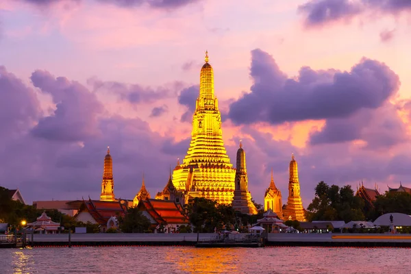 Wat Arun Templo Budista Bangkok Tailandia Templo Wat Arun Crepúsculo —  Fotos de Stock
