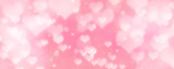 Happy Valentines Day Pink Romantic Greeting Card Decorative Valentines Day — Stock Photo, Image