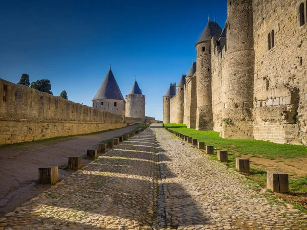 Vieille ville de Carcassonne dans le sud de la France — Photo