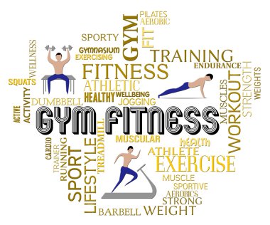 Spor salonu Fitness Egzersiz ve egzersiz gösterir