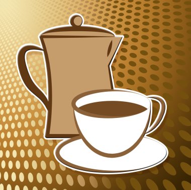 Cafe ve içecekler kahve Pot simgesini gösterir