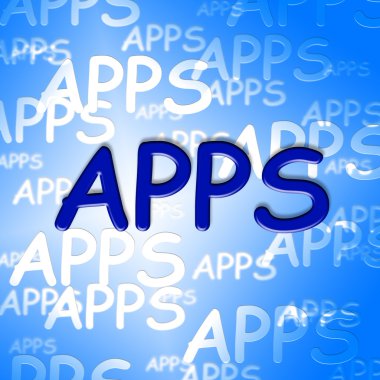 Uygulama yazılımı ve Program Apps kelimeleri gösterir