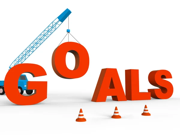 Build Goals Represents Improve Desires 3d Rendering — Stock Photo, Image