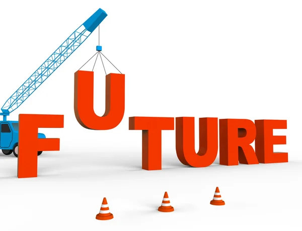 Construire l'avenir représente le destin Prévision 3d Rendu — Photo