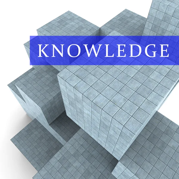 Cuvintele de cunoaștere arată cum redare 3D — Fotografie, imagine de stoc