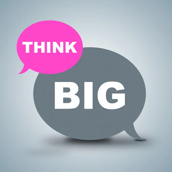 Think Big montre la positivité et la pensée optimiste — Photo