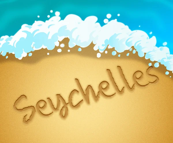 Seychely dovolená znamená únik dovolenou a pláže — Stock fotografie