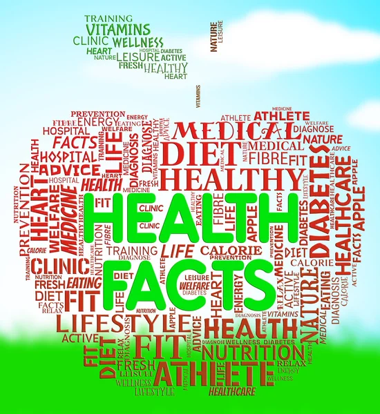 Health Facts Indicates Healthy Info And Care — Stock Photo, Image