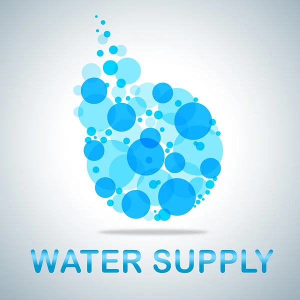 Watervoorziening pictogram staat steeds schoon H2o — Stockfoto
