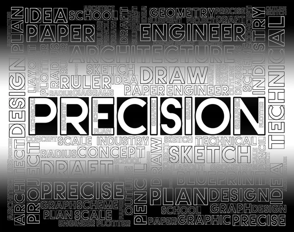 Precision Words Shows High Quality And Accuracy — Stock Photo, Image