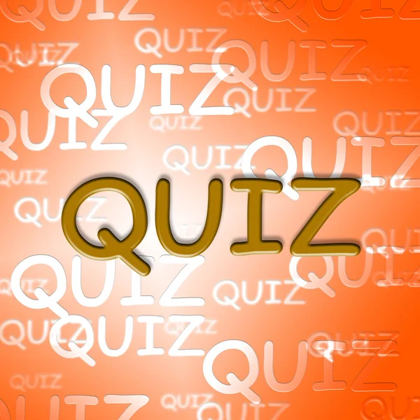 Quiz Words Represents Questions And Answers Puzzle — Stock Photo, Image