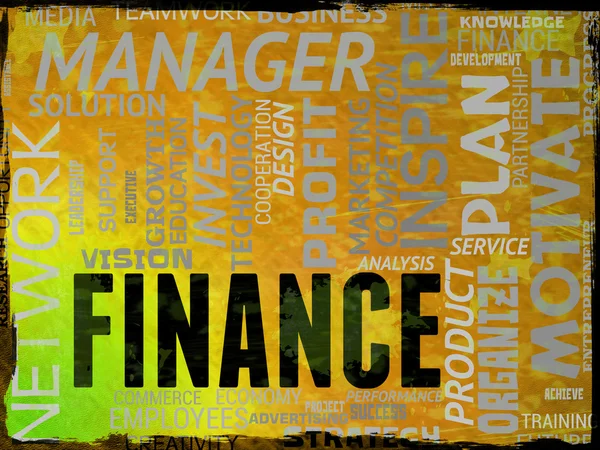 Finance Word Shows Commerce Profit And Money — Stock Photo, Image