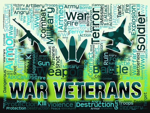 Ветерани війни вказує збройної боротьби з військової служби — стокове фото