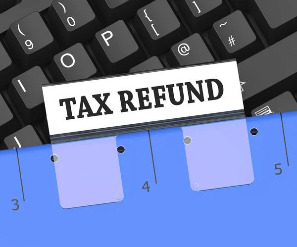 Tax Refund Means Taxes Returned 3d Rendering — Stock Photo, Image