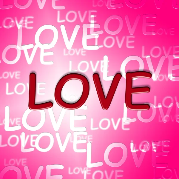 Älskar ord representerar tillgivenhet förkärlek och romantik — Stockfoto
