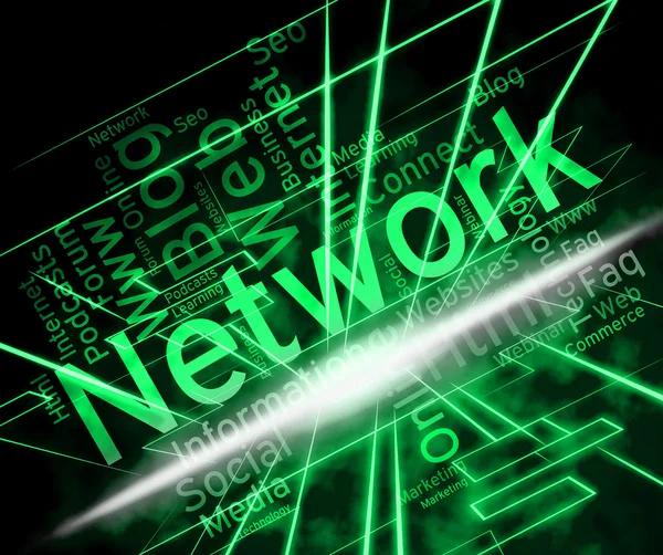 Network Word Shows Global Communications And Connections — Stock Photo, Image