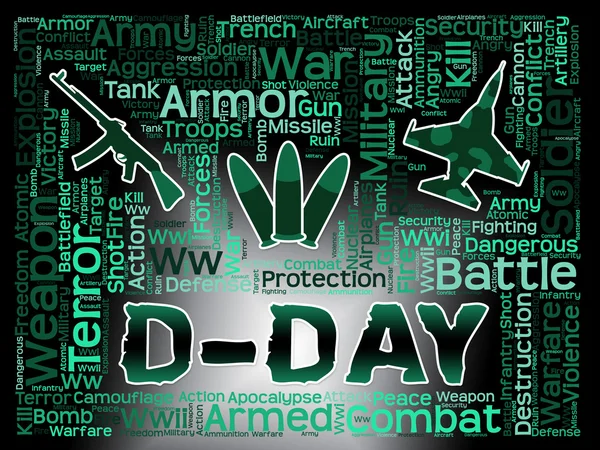 D-Day szavak képviseli Overlord hadművelet és a kirakodások Franciaország — Stock Fotó
